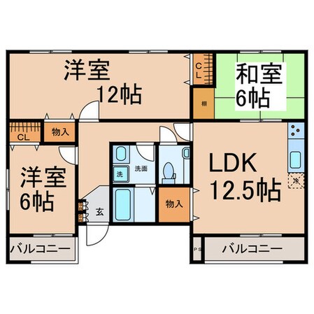 ルシクラージュの物件間取画像